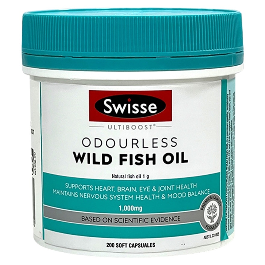SWISSE ULTIBOOST 无腥味高浓度野生鱼油 1000毫克 200粒