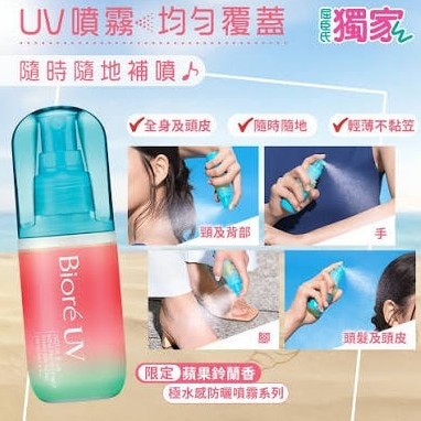 極水感防曬噴霧 (蘋果鈴蘭香) 60毫升