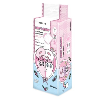 屈臣氏 - 艾絲樂小兔珍珠紋潔面柔巾60片