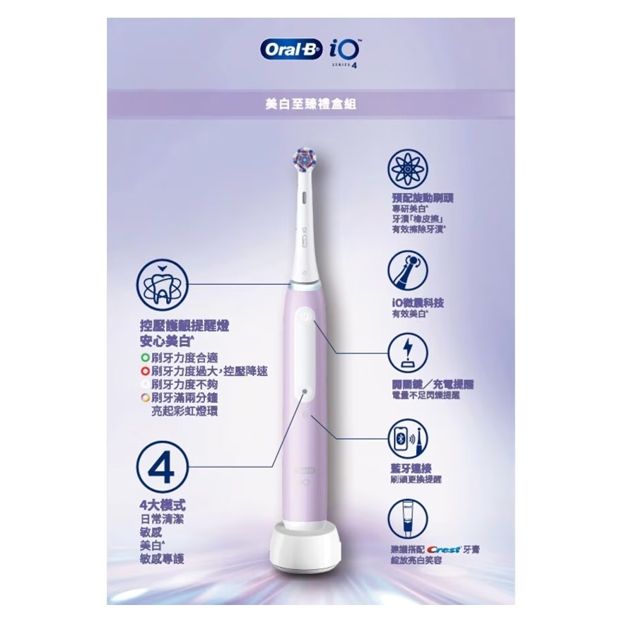 ORAL-B IO4 RADIANT WHITE GIFTING PACK (LAVENDER)