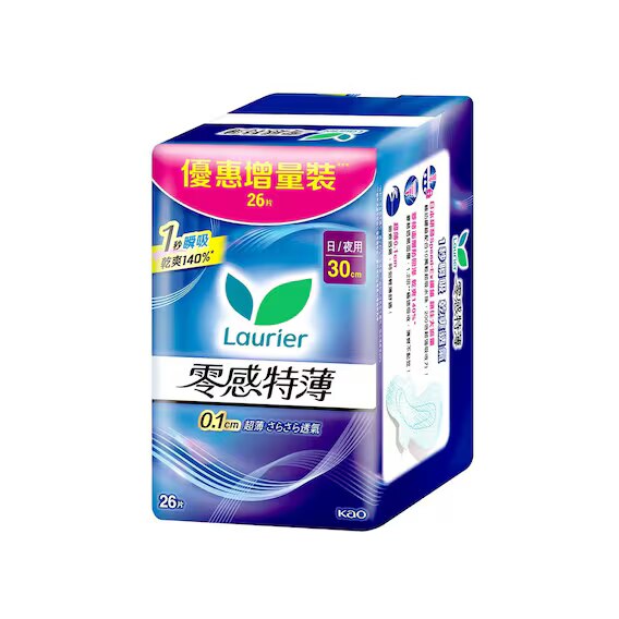 樂而雅零感特薄日夜用30CM 26片裝