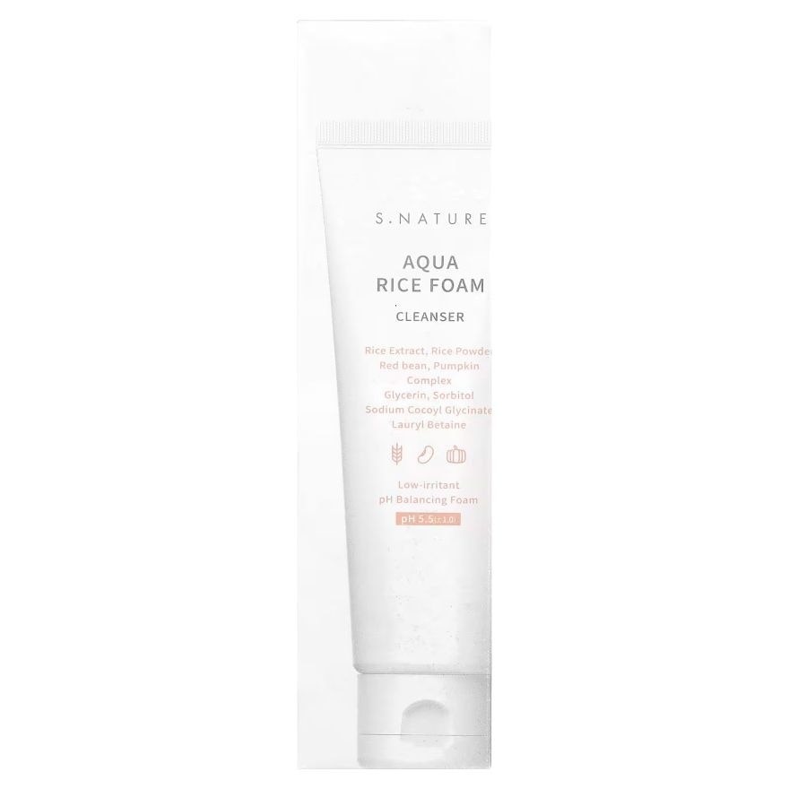 S.NATURE AQUA RICE FOAM CLEANSER 80ML image