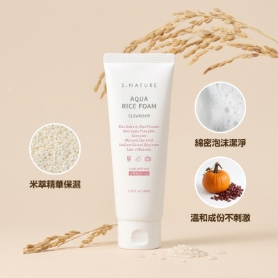 S.NATURE S.NATURE 米萃保濕泡泡潔面乳80ML image