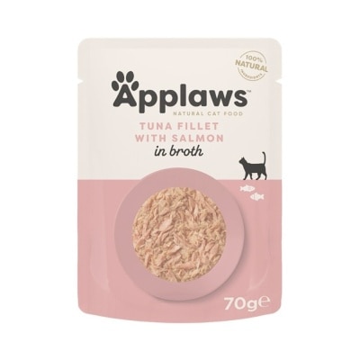 APPLAWS - Tuna Fillet with Salmon In Broth (70g) Cat Pouch 8028 APPLAWS