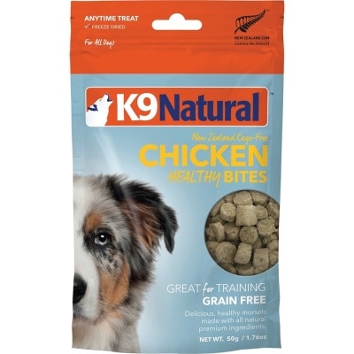 K9 NATURAL - K9 Chicken Health Bites (50g) Dog Snacks Freeze Dried Pet Snack Food- K9 Natural