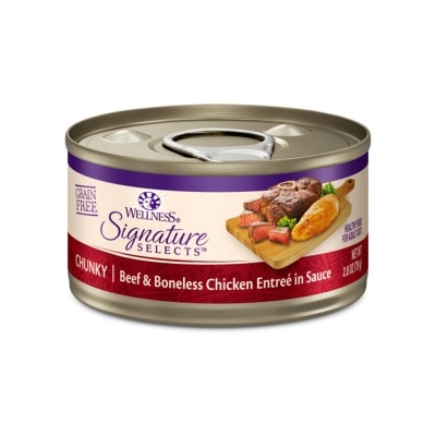 WELLNESS Signature Selects牛肉粒拼鸡肉 猫罐头 (79g) 060079 Wellness image