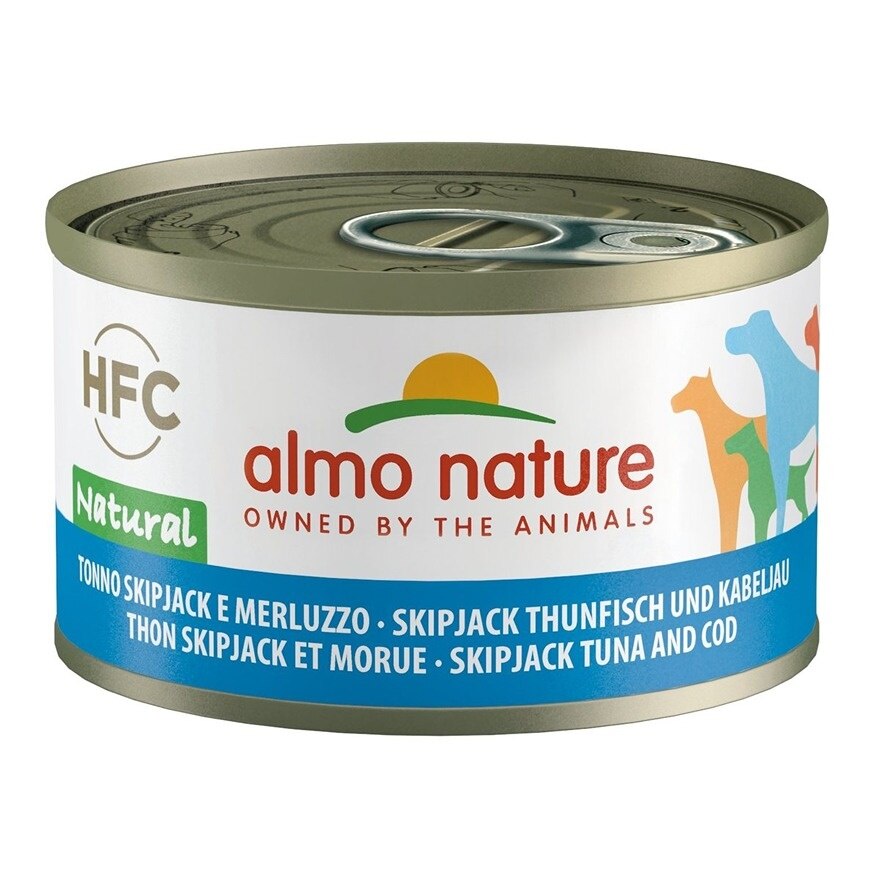 HFC Natural 正鰹吞拿魚 鱈魚(95g) almo nature狗罐頭