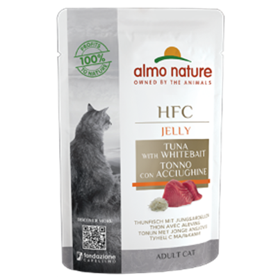 ALMO NATURE - HFC 吞拿鱼,白饭鱼上汤啫喱 成猫湿粮(55g) almo nature