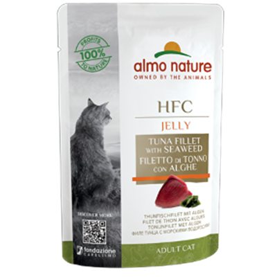 ALMO NATURE - HFC 吞拿鱼柳,海藻上汤啫喱 成猫湿粮(55g) almo nature