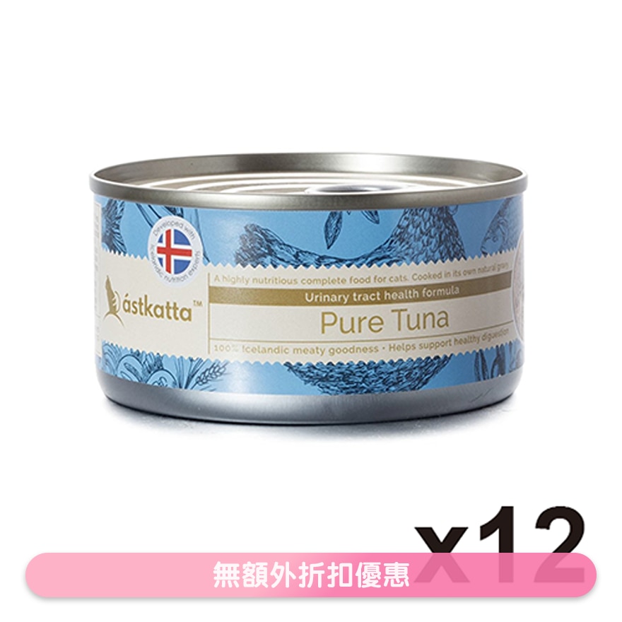 白鲣吞拿鱼肉 (泌尿系统) 全猫主食罐头 (80gx12) Astkatta
