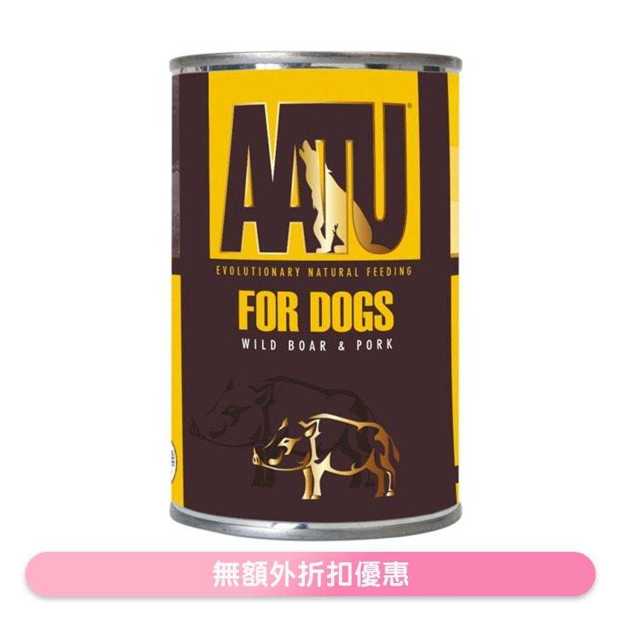 90/10 豬肉 & 野豬全犬配方罐頭 (400g) - AATU