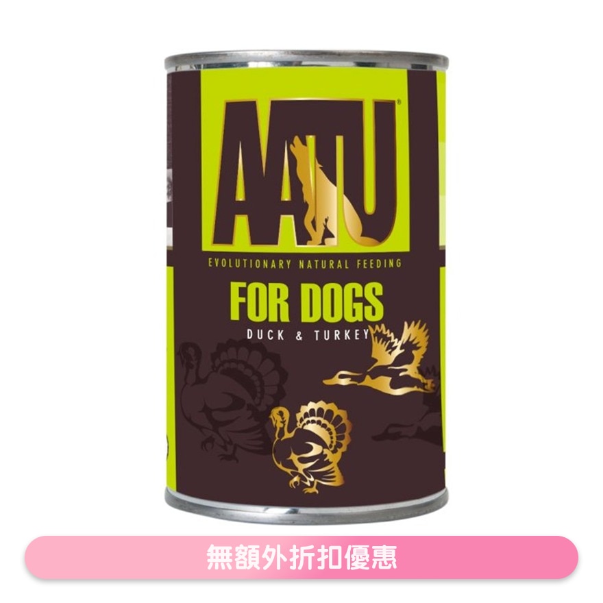 90/10 鴨肉 & 火雞全犬配方罐頭 (400g) - AATU