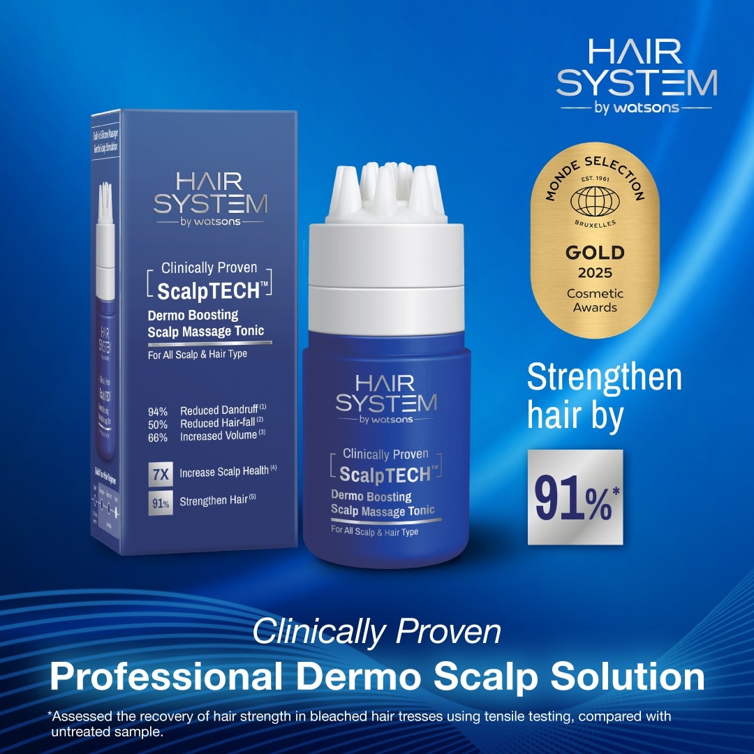 HAIR SYSTEM BY WATSONS SCALPTECH™ DERMO 头皮按摩养发液 80ML