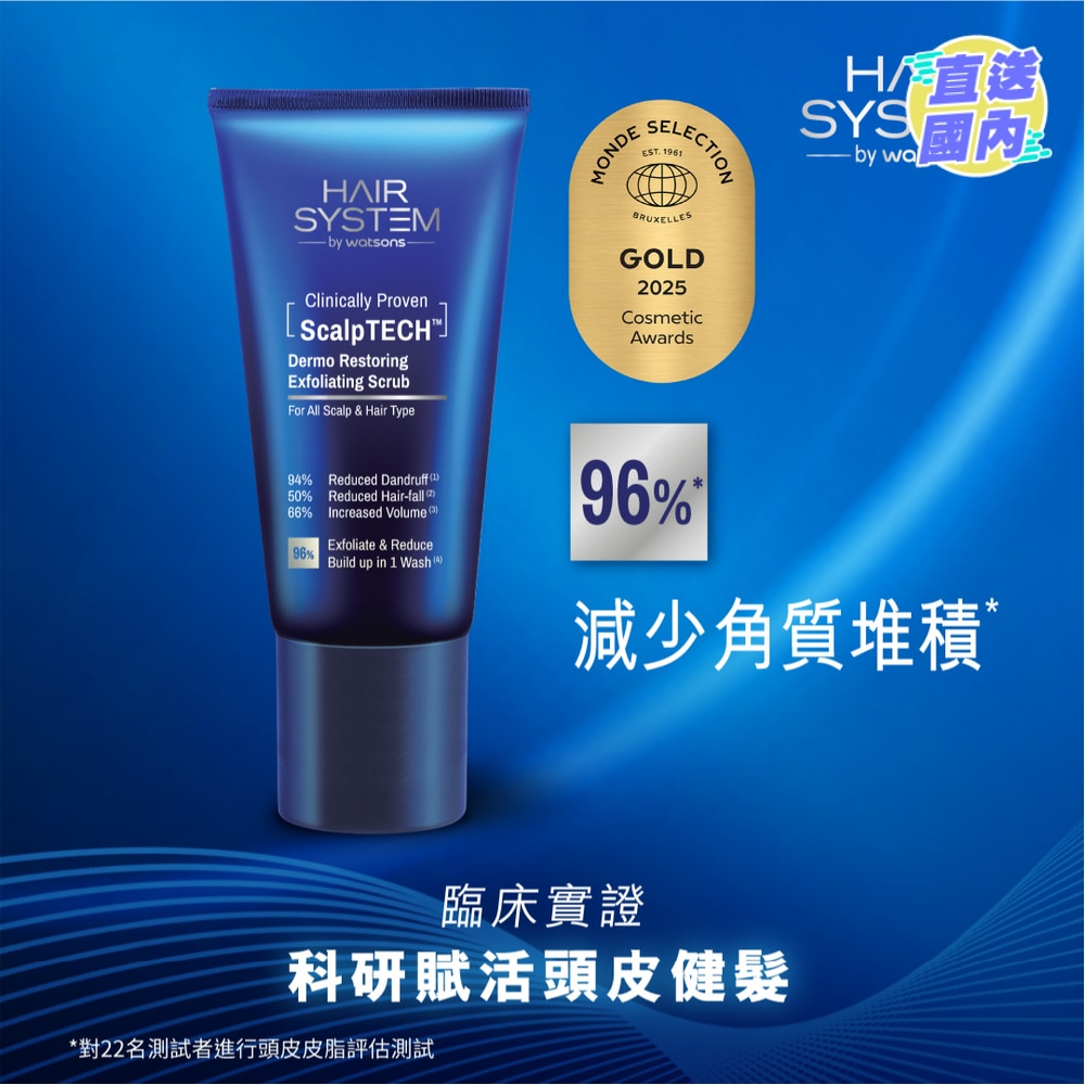 HAIR SYSTEM BY WATSONS SCALPTECH™DERMO 修复去角质头皮磨砂 160G