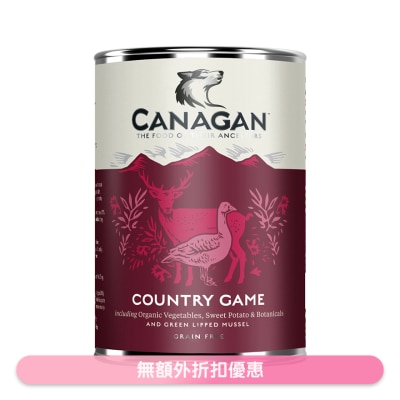 CANAGAN - 無穀物主食狗罐頭*田園野味配方*(400G) - Canagan 原之選