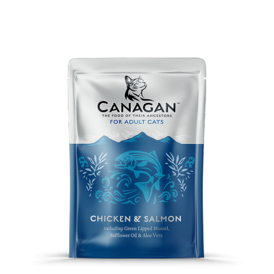 CANAGAN - Cat Pouch - Chicken & Salmon (85g) for Adult Cats - Canagan