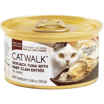 CATWALK - Skipjack Tuna with Baby Clam-Cat Can (80g)- Catwalk