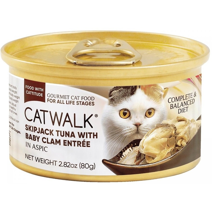Skipjack Tuna with Baby Clam-Cat Can (80g)- Catwalk