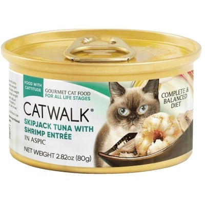 CATWALK - Skipjack Tuna with Shrimp-Cat Can (80g)- Catwalk