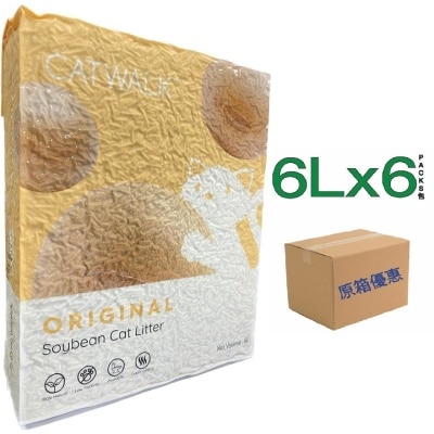 CATWALK - 原箱原味豆腐猫砂 (6Lx6包)- Catwalk