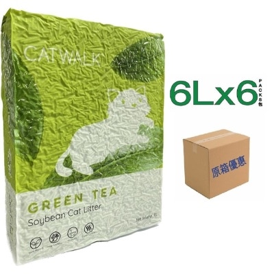 CATWALK - 原箱绿茶豆腐猫砂 (6Lx6包)- Catwalk