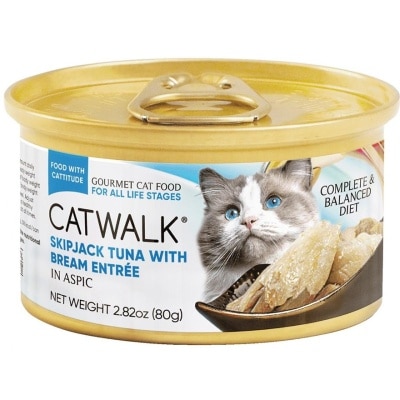 CATWALK - 鲣吞拿鱼 + 鲷鱼- 猫罐头(80g)- Catwalk