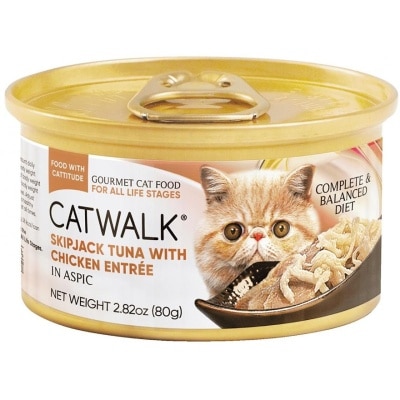 CATWALK - 鲣吞拿鱼 + 鸡肉- 猫罐头(80g)- Catwalk