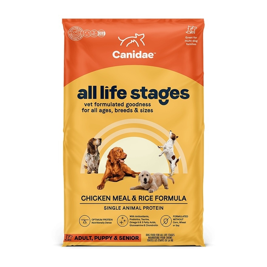 ALL LIFE STAGES DOG FOOD - Chicken Meal & Rice (27lbs) - CANIDAE