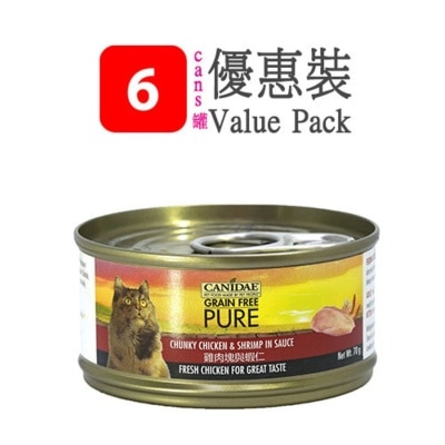 CANIDAE - PURE Chunky Chicken & Shrimp in Sauce (70g x 6) - CANIDAE