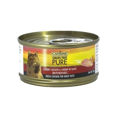 CANIDAE - 無穀物雞肉塊與蝦仁貓罐頭 (70g) - CANIDAE 咖比