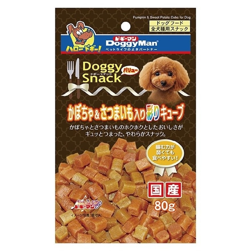 南瓜甜薯鸡肉小方粒 (80g) - DoggyMan