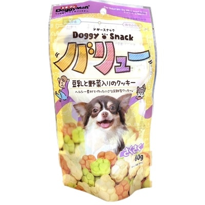 DOGGYMAN - 豆奶野菜脚印型洁齿饼 (60g) - DoggyMan
