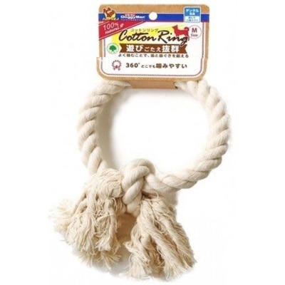 DOGGYMAN - 100% Natural Cotton Chew Ring Toy (M) For Middle Size Dog - DoggyMan