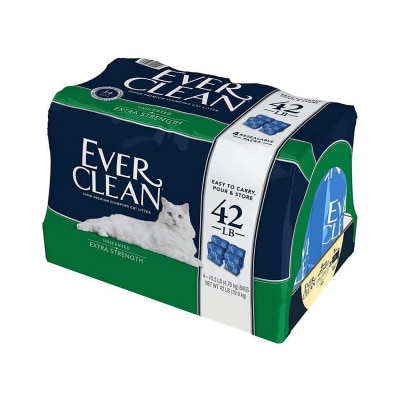 EVER CLEAN - Powerful odorless hypoallergenic clumping cat litter 42LB (19KG)- EVER CLEAN