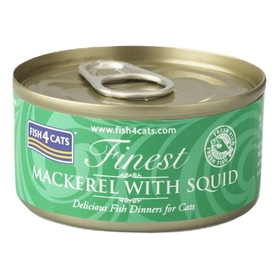 FISH4CATS - 鯖魚塊魷魚貓罐頭 (70g) - FISH4CATS