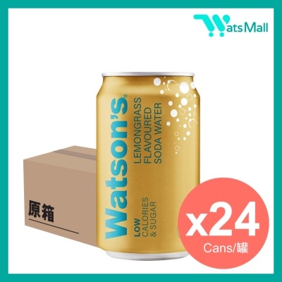 屈臣氏 - 柠檬草味苏打水 330毫升 (24罐)