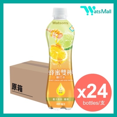 屈臣氏 - 蜂蜜双柠苏打水 420毫升 (24支)