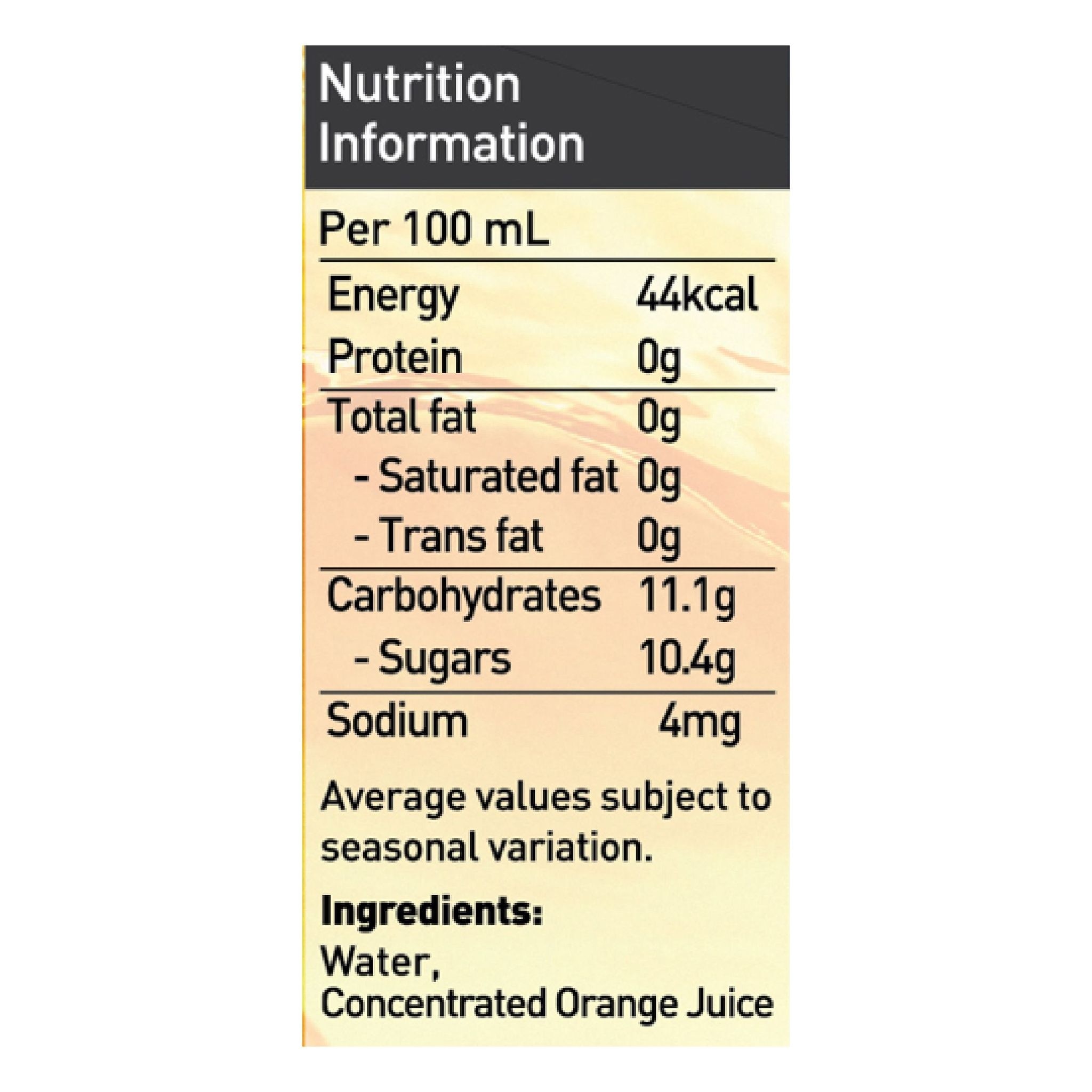 100%橙汁饮品 1公升 (12支)