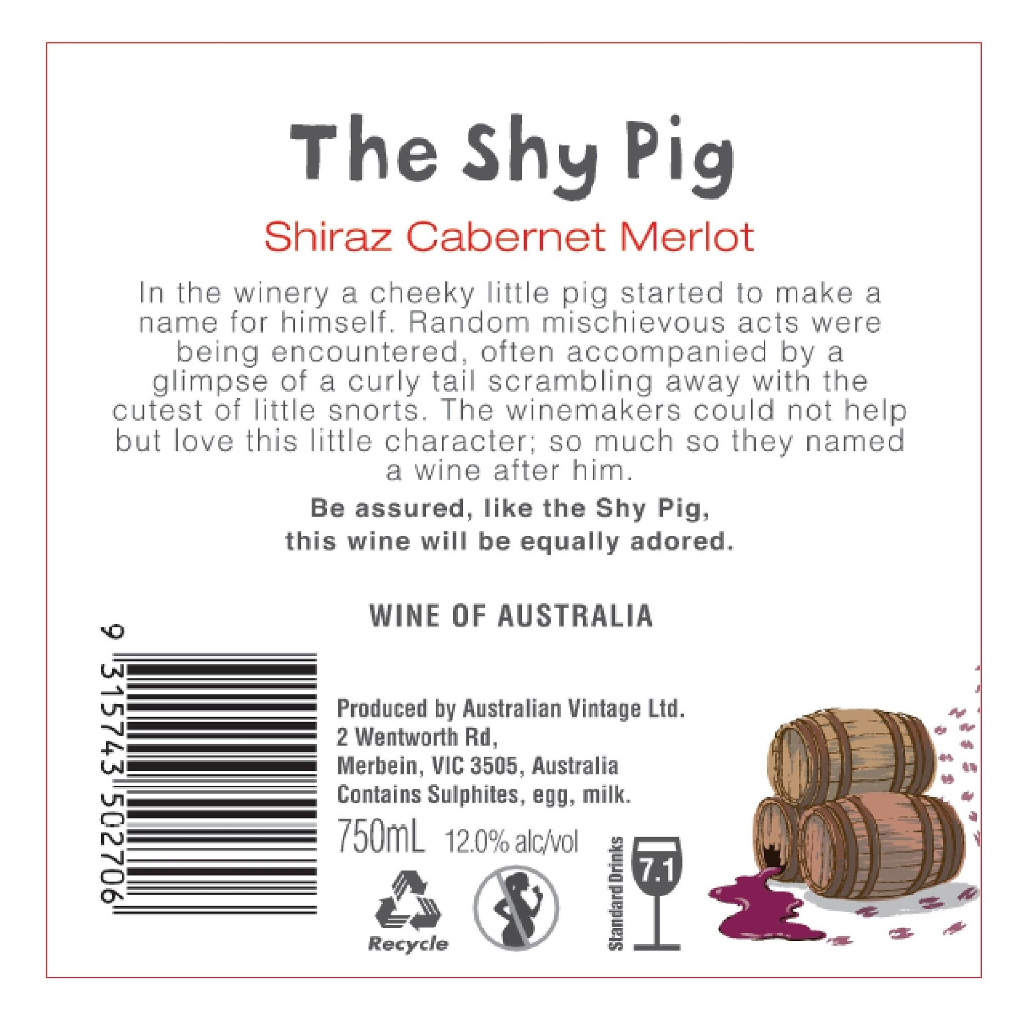 Shiraz Cabernet Merlot 750ML (6 bottles)