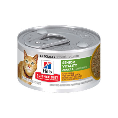 HILL'S - 高齡貓7+ 高齡活力(2.9oz)燉雞肉蔬菜主食罐 Hills貓罐頭 011974