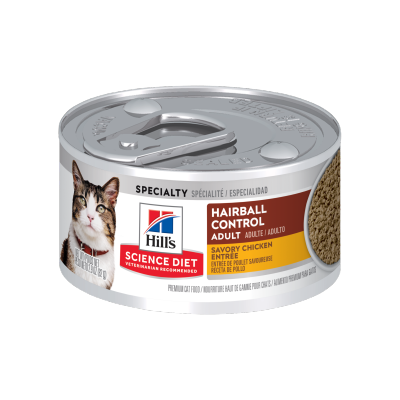 HILL'S - Science Diet Adult Hairball Control Cat Food Savory Chicken Entrée (82g) 10799