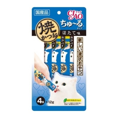 INABA - CIAO Skipjack Puree - Scallop Flavour (12g x 4) 4R-105