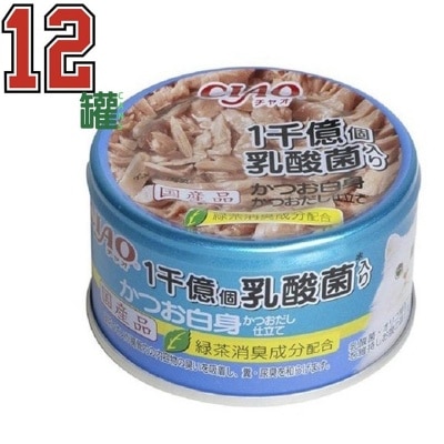 INABA 1千億乳酸菌 鰹魚 鰹魚湯(85gx12) 貓罐頭 A-135x12