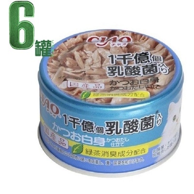 INABA - 1千億乳酸菌 鰹魚 鰹魚湯(85gx6) 貓罐頭 A-135x6