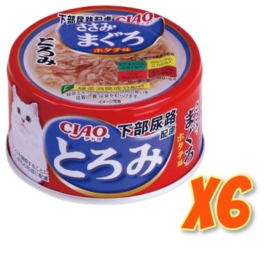 INABA - Chicken & Skipjack *FLUTS Control* (80gx6) Cat Can A57x6 New/Old packaging randomly distributed