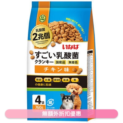 INABA 勁量乳酸菌狗糧 - 雞肉味 (190gx4) DD-121