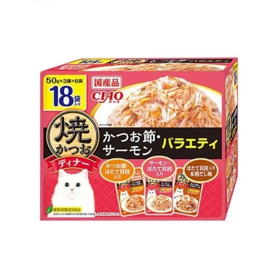 INABA -  鰹魚•三文魚 PARTY (50g x18p) IC-428 (3種口味)