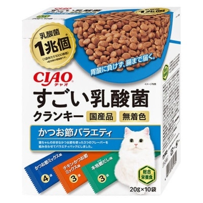 INABA - [Lactobacillus CRANKY] Skipjack Flakes Variety Party (20g x 10) Cat Food P-246