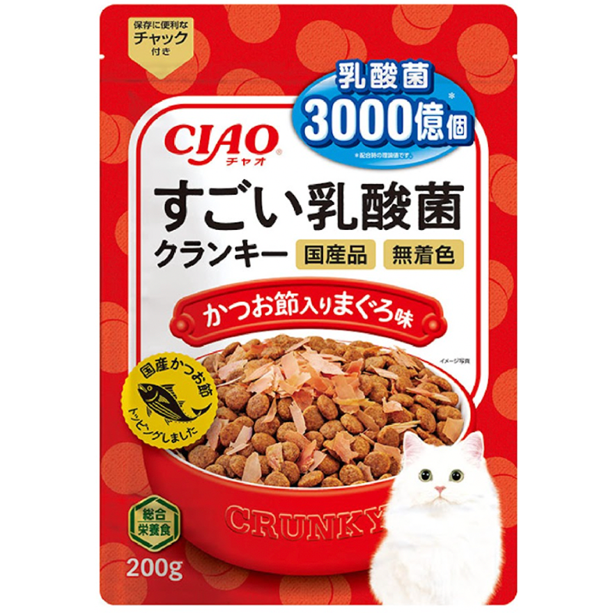 CIAO -3000亿个乳酸菌夹心乾粮系列 - 木鱼入 吞拿鱼味猫粮 (P-251)