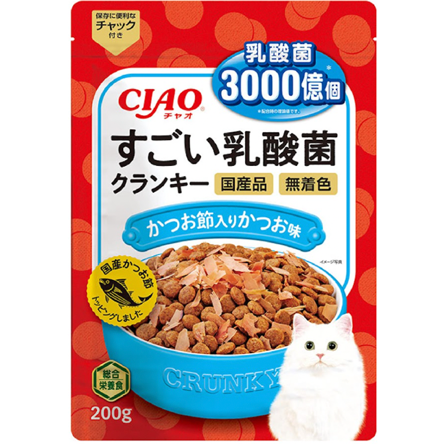 CIAO-3000亿个乳酸菌夹心乾粮系列 - 木鱼入 鲣鱼味猫粮 (P-252)
